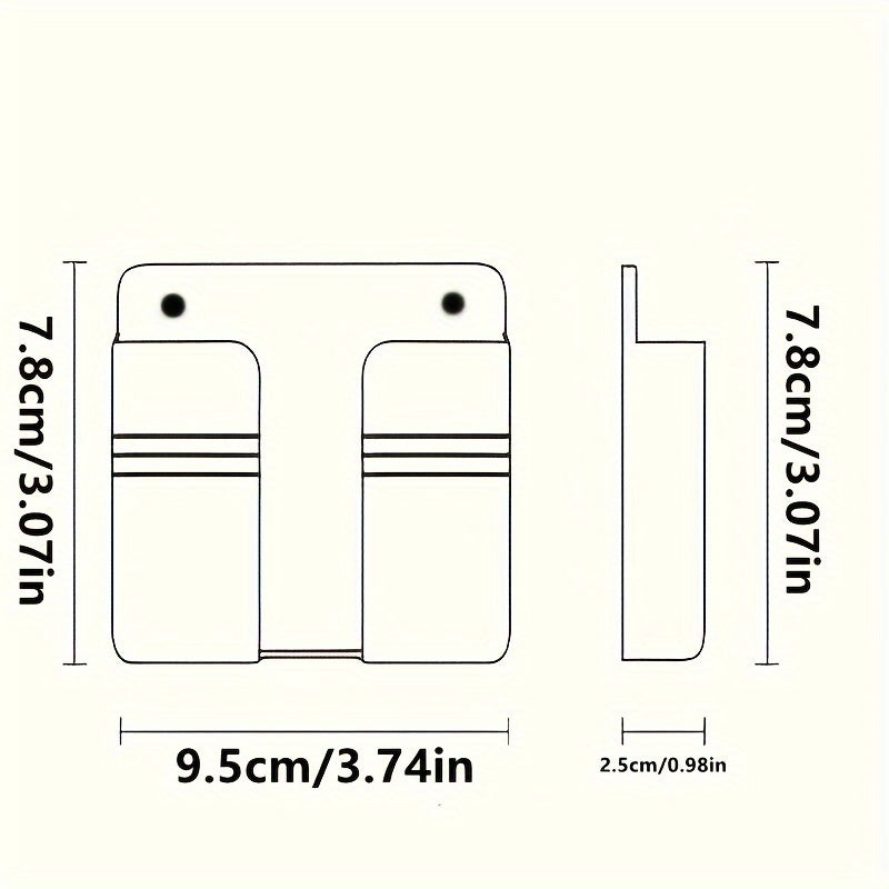Organizador Versátil de Pared para Teléfonos, Controles Remotos y Cargadores - Instalación Sin Taladro, Perfecto para Dormitorio, Baño, Oficina, Estantes