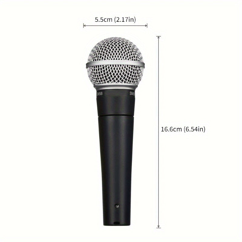 El micrófono de mano SM58 para grabación y actuaciones, ideal para escenarios en vivo, fiestas, espectáculos, escuelas e iglesias