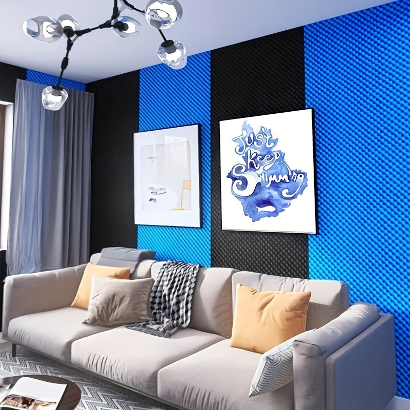 Paneles de Espuma Acústica Autoadhesivos de Elección Popular, 50.04x254.0cm, 1 Rollo, Adecuados para Paredes de Estudio KTV, Azulejos de Pared de Espuma en Forma de Huevo Absorbentes de Sonido, Adecuados para Estudios de Grabación, Salas de Escucha, Cine