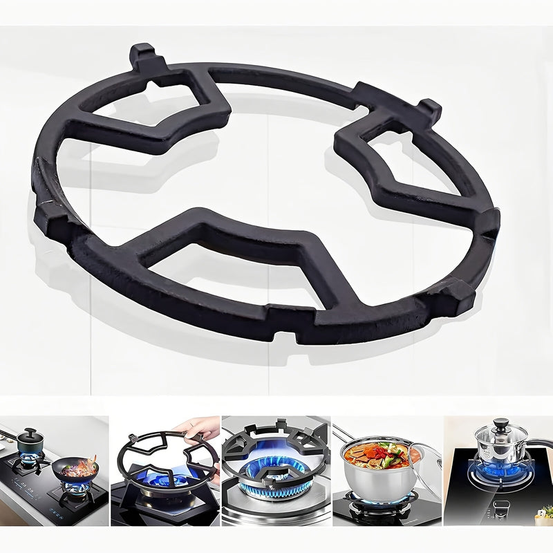 2pcs/1pc Anillos de Hierro Fundido para Wok, Soporte Antideslizante para Estufa de Gas, Accesorios de Reemplazo para Rejilla de 4 y 5 Púas ()