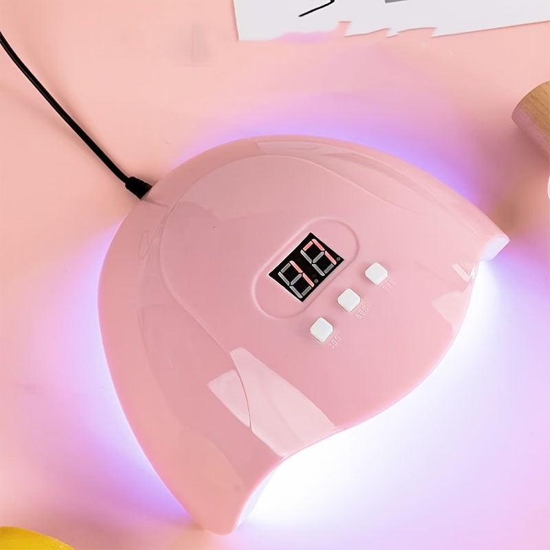 1pc Secador de uñas LED, un secador de esmalte de uñas profesional multifunción con temporizador de 3 velocidades, fácil de transportar, perfecto para la familia y los viajes, cuerpo de nailon, alimentado por USB, sin fragancia