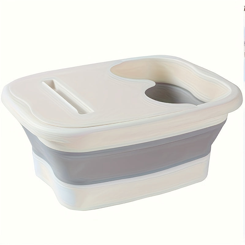 Baño de pies plegable, herramienta de pedicura portátil, spa de pies de masaje, gran baño de pies, no requiere energía, sin batería, adecuado para spa y cuidado de la belleza en casa.