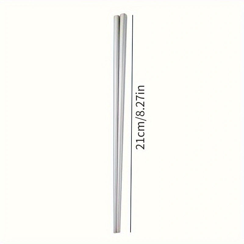 1 unidad/4 unidades de palillos de acero inoxidable de 21 pulgadas - Acabado elegante en negro, dorado y arcoíris, livianos, ideales para uso en el hogar y restaurantes, utensilios para restaurante | Palillos modernos | Utensilios duraderos