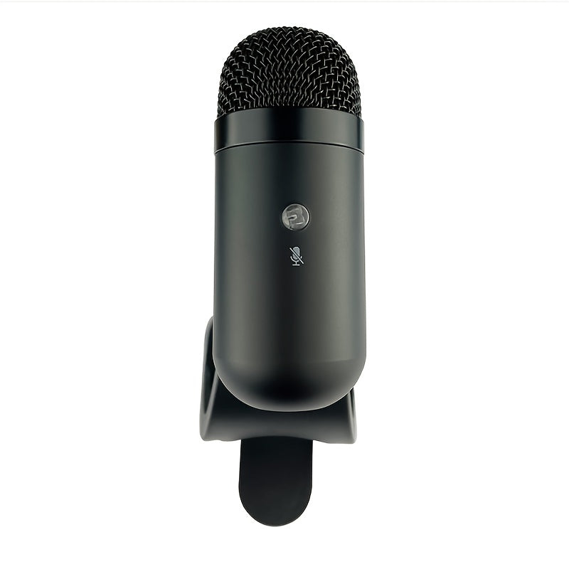 1pc Micrófono con Cable USB 2.0 con Función de Silencio, Patrón Polar Unidireccional, Alimentación por Cable, para Teléfonos Móviles, Computadoras, Grabación de Video, Podcasts, Conferencias, Juegos de Voz - Compatible con PS4, PS5, Altavoces de Escritor