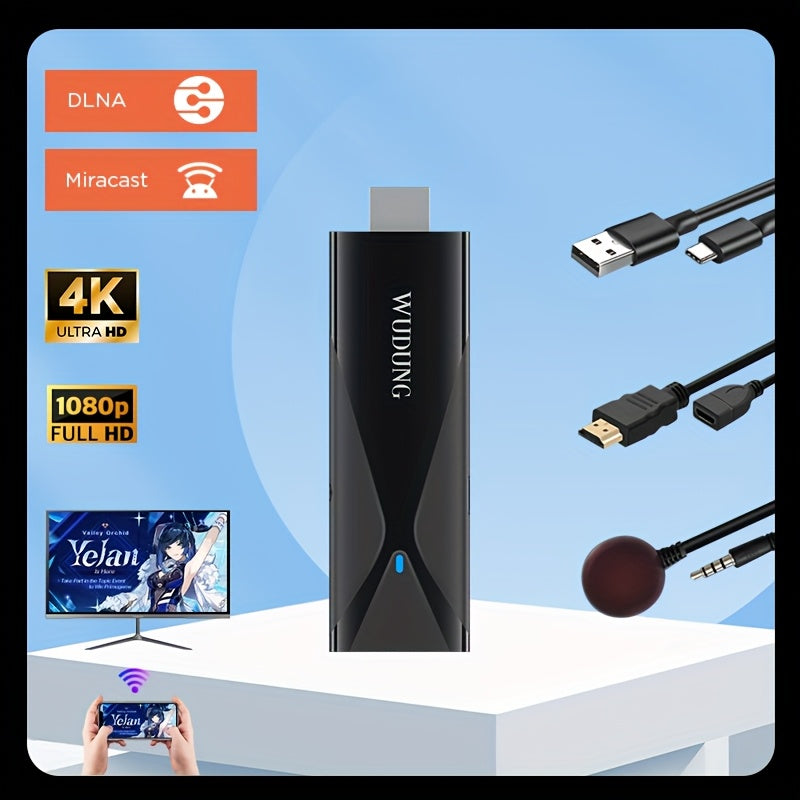 WUDUNG TX8 Smart TV Box Android 10.0, Dongle sin varillas Allwinner H313 2.4G Mini TV Stick 4K, Ideal para Regalos de Hogar y Oficina