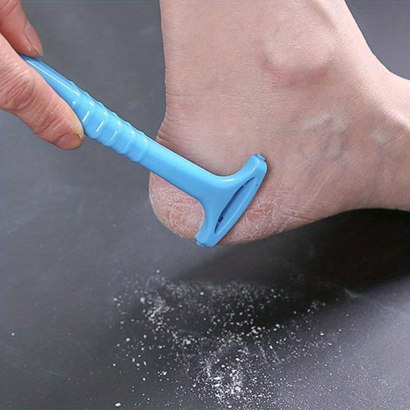 Removedor de Callos Ergonómico Azul para Pies Suaves y Saludables - Raspador de Pies Portátil, Sin Aroma, Ideal para el Hogar y Viajes