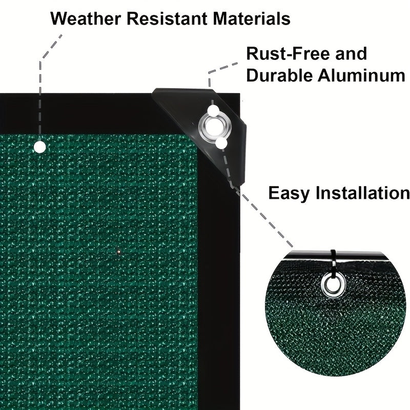 1pc Pantalla de Privacidad Verde Resistente - Malla Plástica Duradera para Viento, Sombra y Barrera para Jardín, Patio o Balcón - Uso Interior/Exterior, Sin Necesidad de Electricidad, Material Resiliente para Colgar en Cercas, Mejora del Espacio Exterior