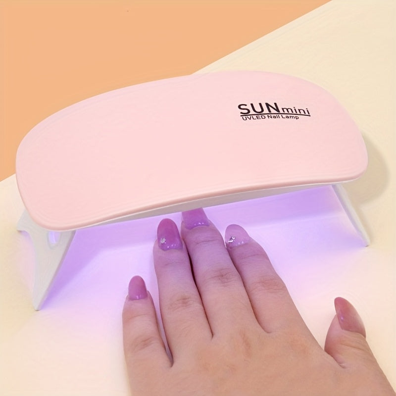 Lámpara UV portátil Sunmini para secar uñas de gel, plegable, con alimentación USB, diseño compacto para uso en casa y salón, secado rápido y ergonómico