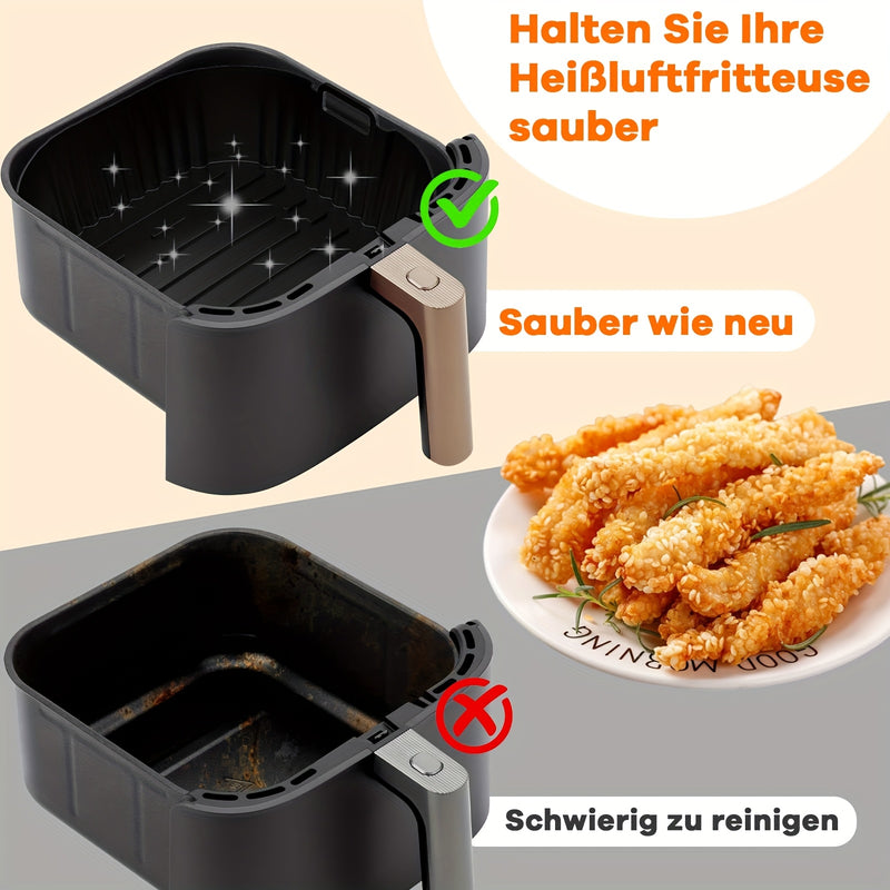 Molde de silicona para freidor de aire caliente, para Cosori TurboBlaze 5.5L/6L/6.2L/6.4L, Philips XXL 7.2L/8.3L, Russell Hobbs 8L/8.3L, Philips 2000 Series 6.2L NA230, inserto de silicona para freidor de aire.