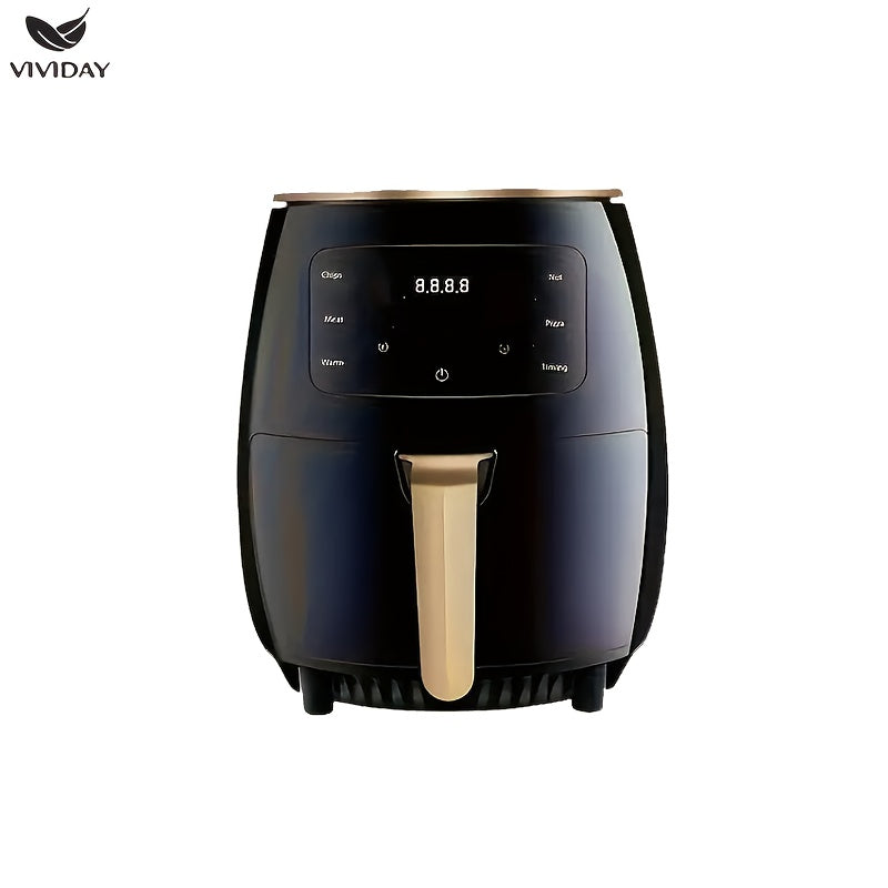 Freidora de aire automática doméstica 4.5L, pantalla táctil inteligente, máquina para papas fritas con gran capacidad