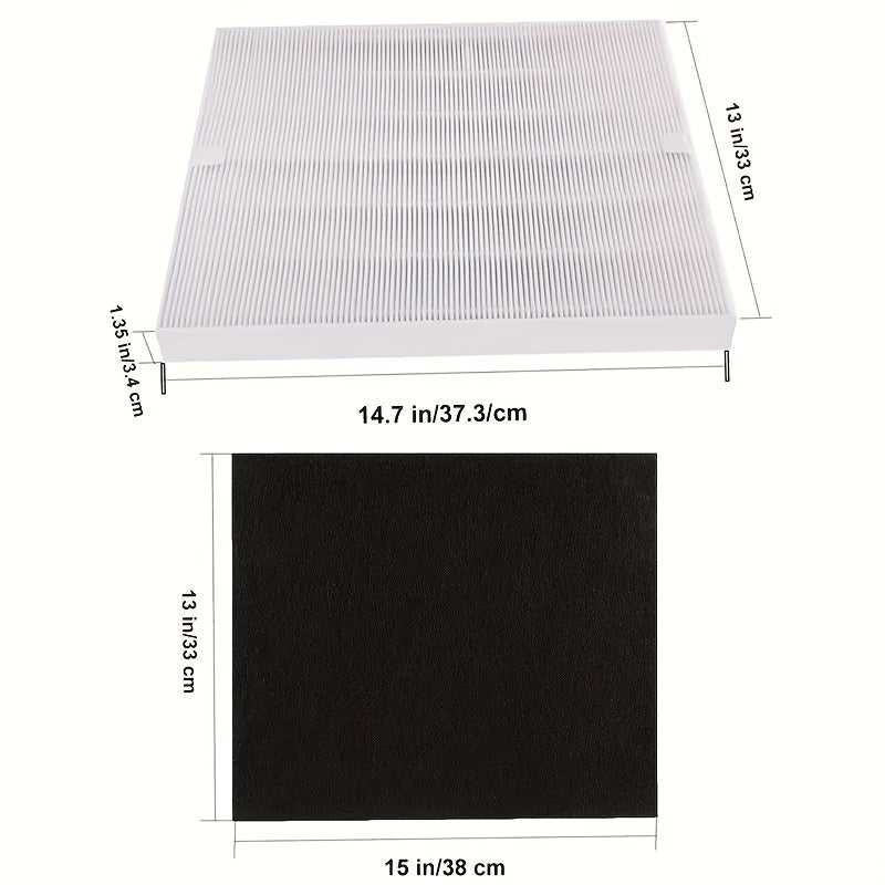 Filtros de purificador de aire Compatible con Coway Airmega AP-1512HH y 200M: tamaños de 37,3" x 14,7" y 38" x 15" - Material de PC