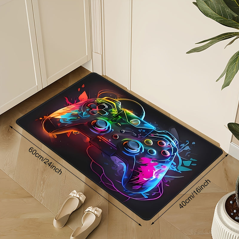 Estampado de control de consola de videojuegos, ideal para entrada, habitación, sala, etc. - lavable a máquina, perfecto para diversos ambientes festivos