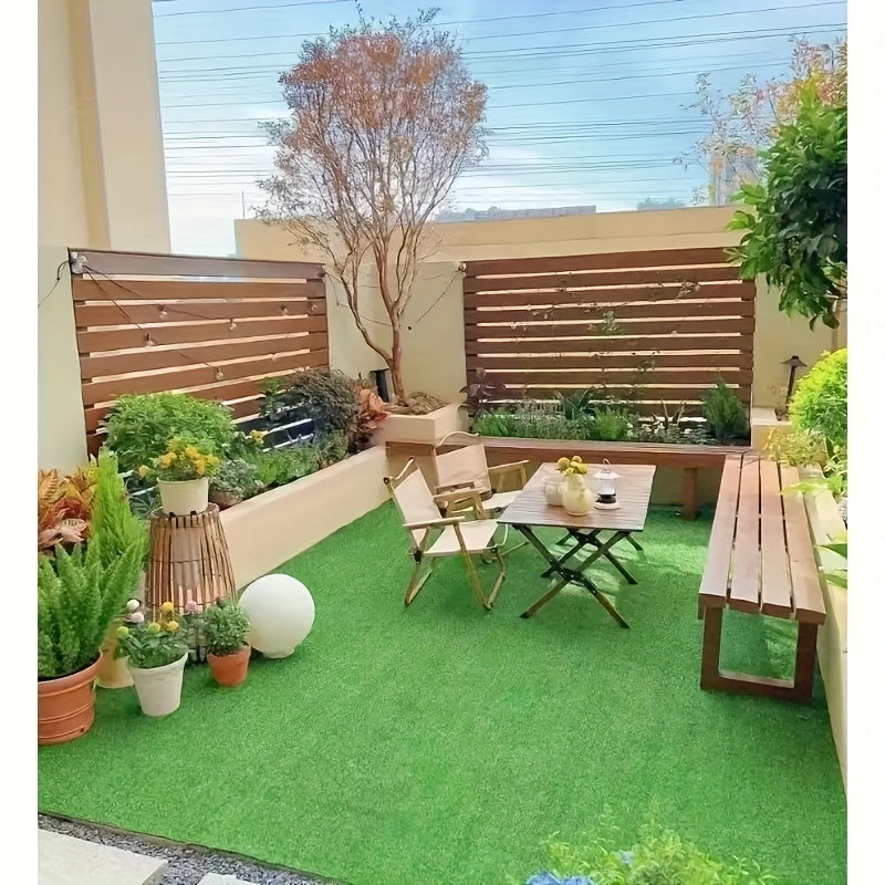 Césped artificial grande para exteriores, 400 cm x 50 cm, apariencia natural, bajo mantenimiento, fácil instalación sin herramientas, decoración duradera para todas las estaciones, ideal para jardín, patio, bodas y áreas de juego, uso en interiores y ext