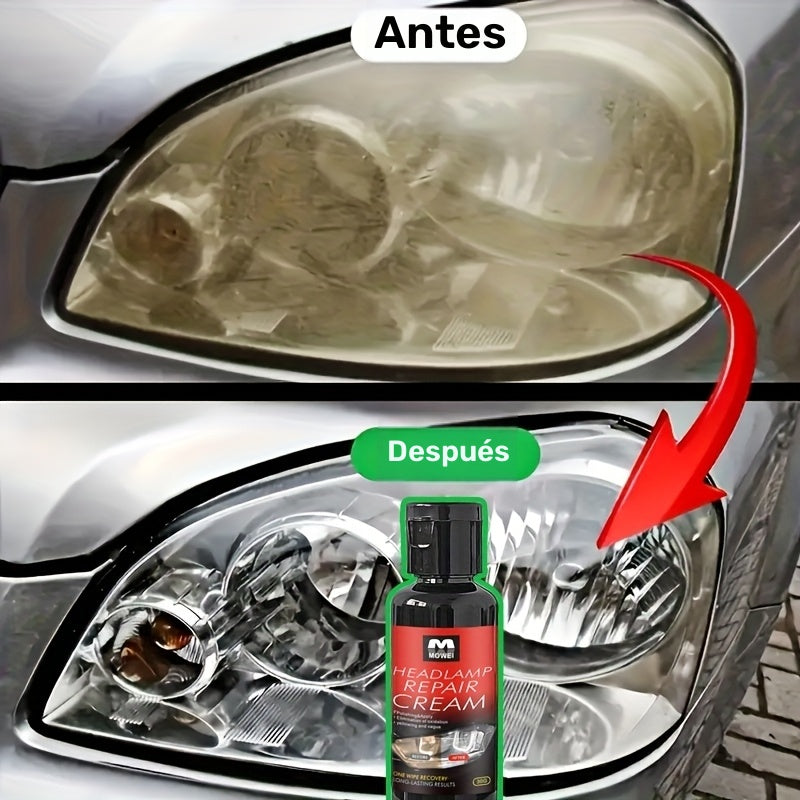 Kit de renovación de faros, pulido de faros, reparación de rayones en faros, resuelve rápidamente los problemas del envejecimiento de los faros, arañazos, amarilleo y deshilachado de los faros, la operación DIY es sencilla, la renovación de los faros est