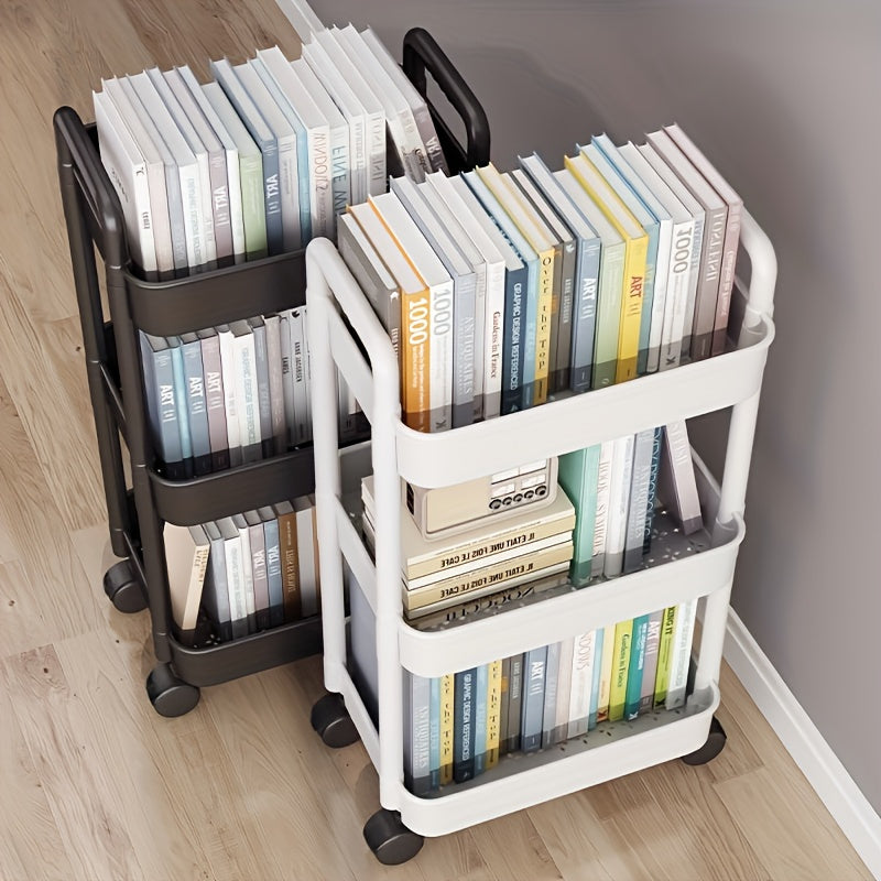 Almacenamiento Multinivel de Plástico Duradero, Fácil de Mover - Ideal para Cocina, Baño y Dormitorio - Blanco
