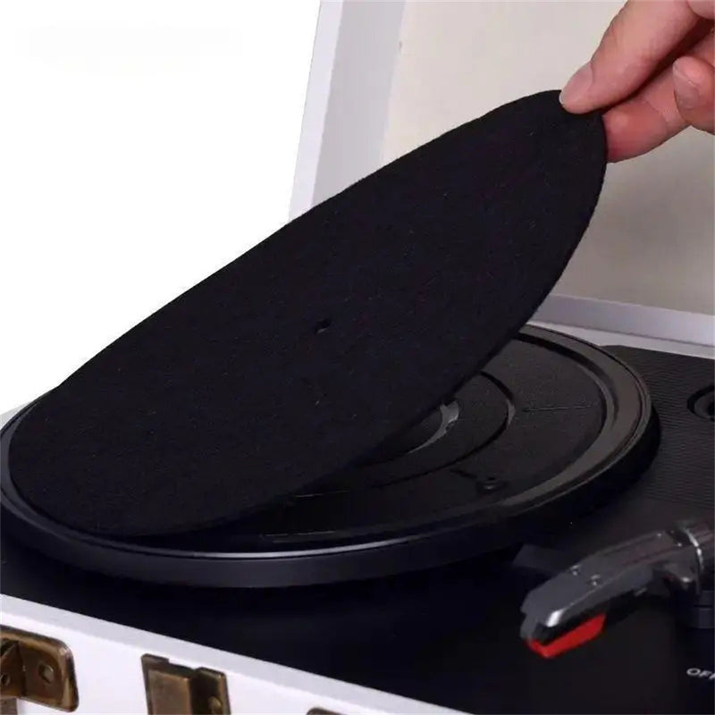 Vinyl Player Felt Singing Placemat, Anti-Static, Absorción de Choque, Alfombrilla Antideslizante, Adecuada para Vinyl Player, Extienda la Vida de su Vinyl Player