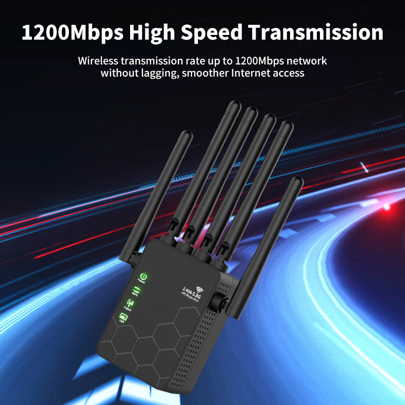 Momoter-1200Mbps-Supports WIFI6 Extensor de WiFi de Doble Frecuencia, Amplificador de Señal WiFi, WiFi 2.4 y 5Ghz de Doble Frecuencia (9000 Pies Cuadrados), Penetración Fuerte de Señal WiFi para 35 Dispositivos, 4 Modos de Configuración con 1 Toque, 6 An