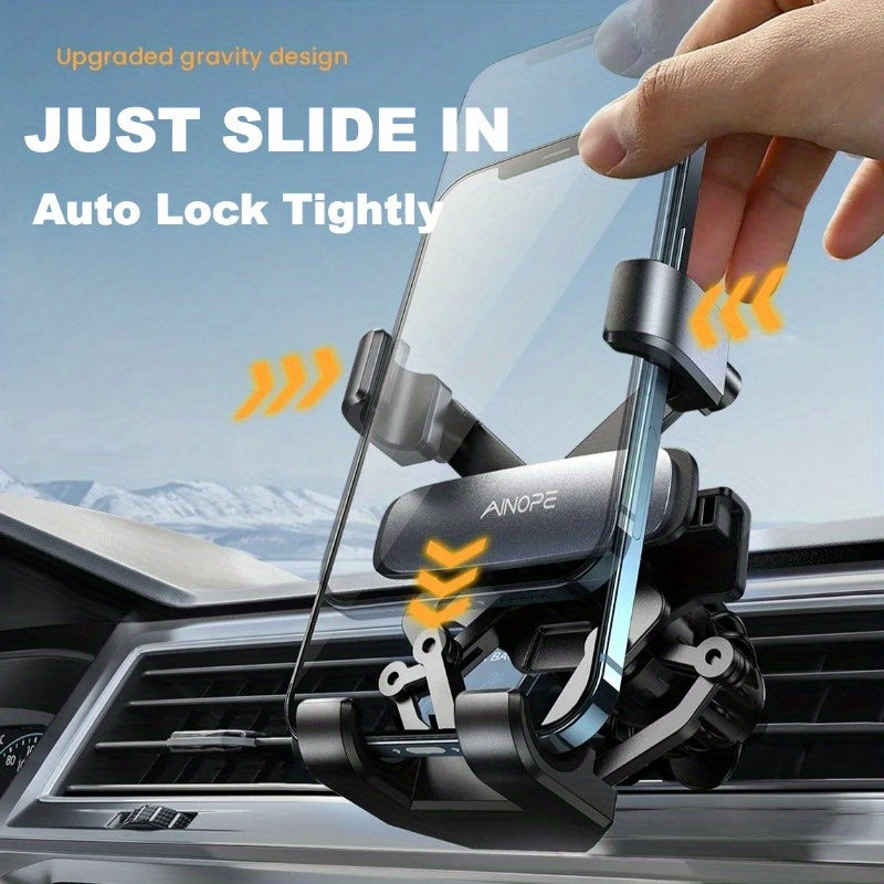 Soporte AINOPE para Teléfono en Ventilación de Coche 2025, Soporte Gravitacional para iPhone 15 Pro Max, 14, 13, 12 y Samsung Android