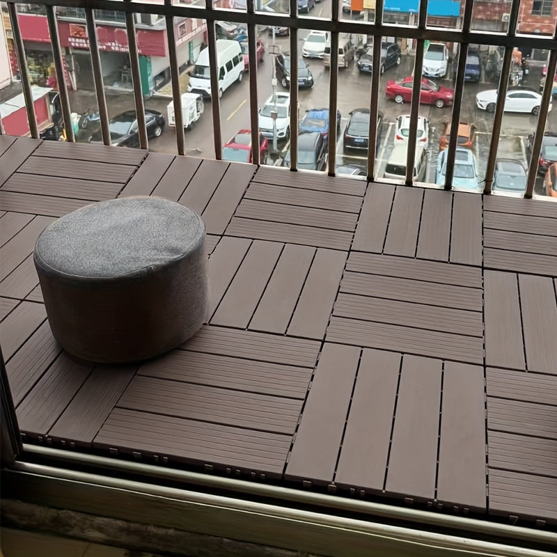 Ladrillos de patio interconectados de plástico, suelo de balcón de patio impermeable, resistente a manchas de hierba en la orilla de la piscina de la entrada, ladrillos de terraza