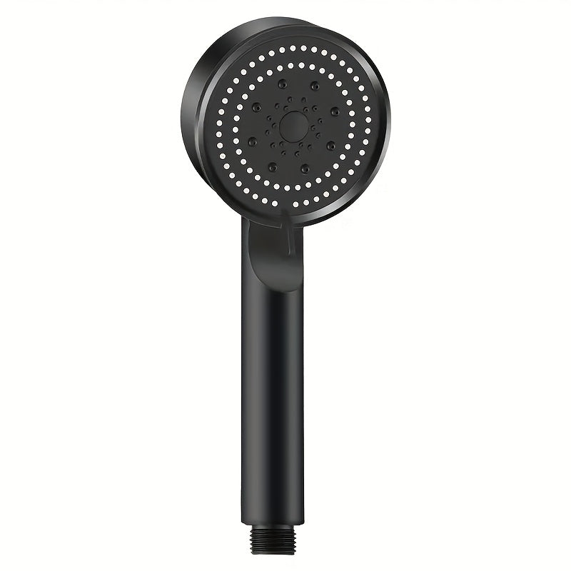 Cabezal de Ducha de Alta Presión con 5 Modos y Soporte Ajustable - Montado en la Pared, Manillar, Flujo de Agua Potente, Diseño Redondo, Accesorio de Baño