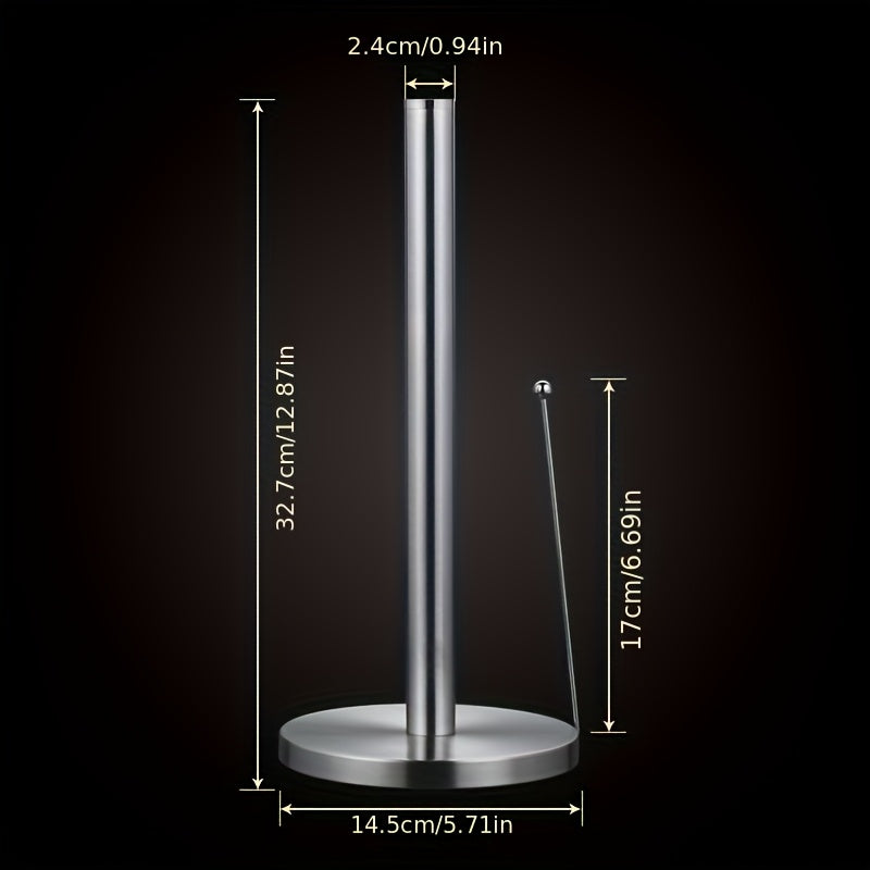 Soporte para Toallas de Papel de Acero Inoxidable - Fácil Instalación, Estante Vertical de Cocina sin Taladro para Rollos y Pañuelos