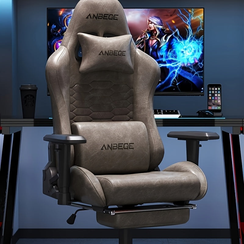 Silla de juego ergonómica con altura ajustable, tejido de poliéster transpirable y diseño ergonómico - Ideal para oficina en casa, estudio y juegos - Estructura de metal para durabilidad, silla de juego ergonómica
