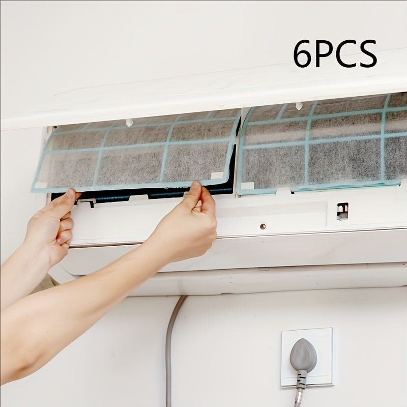 Paquete de 6 filtros universales para purificador de aire - Fáciles de cortar, papel y polipropileno, filtros de mayor eficiencia y aire más limpio para sistemas de aire acondicionado y HVAC