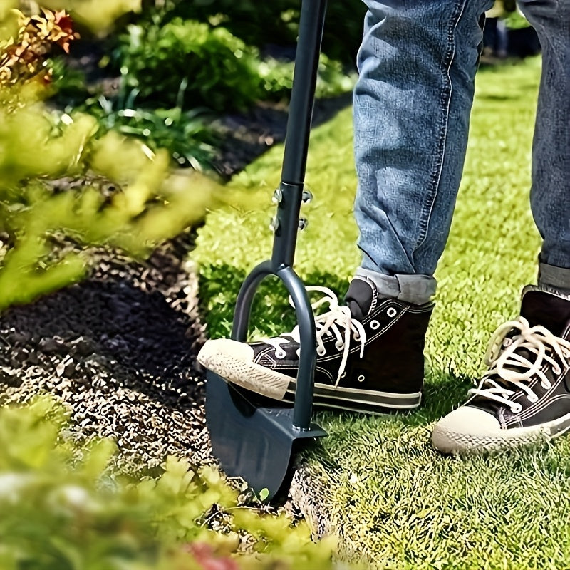 Pala de jardín de metal de alta resistencia de 10 metros/60 pulgadas con prueba de 8000 giros flexibles, rotación libre de 360°, diseño ligero de 2,5 kg para un corte eficiente de bordes en 99% de los escenarios, ideal para césped de parque y jardinería,