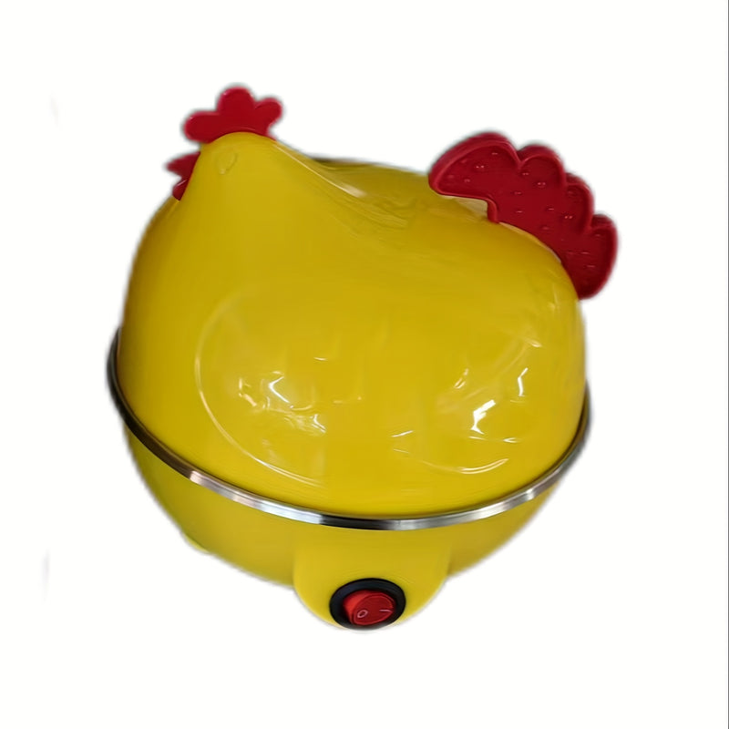 Un pequeño cocedor de huevos multifuncional para el hogar, máquina de desayuno y vaporera | Puede cocer hasta 7 huevos a la vez en forma de gallina | Apagado automático, cocina huevos, maíz y panecillos | Un regalo de Navidad