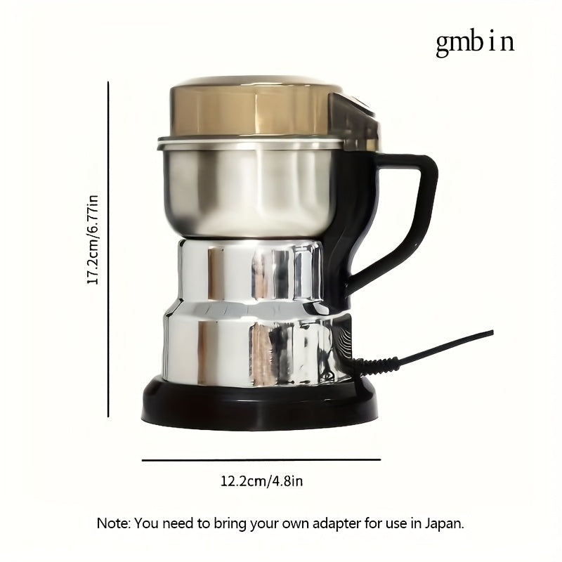 Moledora Eléctrica EANE - Molino de Acero Inoxidable Resistente con Motor de 12500 RPM para Molienda Rápida de Café, Granos y Especias - Compatible con Enchufe US 110V, Ideal para Baristas, Panaderías y Cocinas Domésticas, Diseño Duradero, Operación a Al