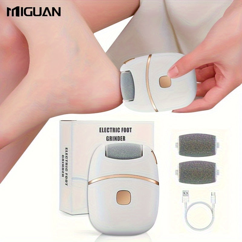 1pc MIGUAN Amoladora Eléctrica para Pies - Portátil con Carga Rápida USB, Sin Cable, Batería de Litio, Diseño Elegante y Duradero - Ideal para Hogar, Viajes o Salón, Dispositivo de Cuidado de Pies, Eliminador de Callosidades, Cuerpo de Plástico Resistent