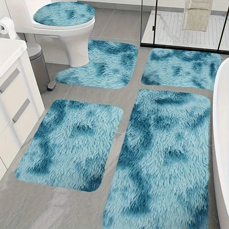 Juego de 5 tapetes de baño antideslizantes de colores surtidos, decoración para baño y área de ducha, seguridad al bañarse