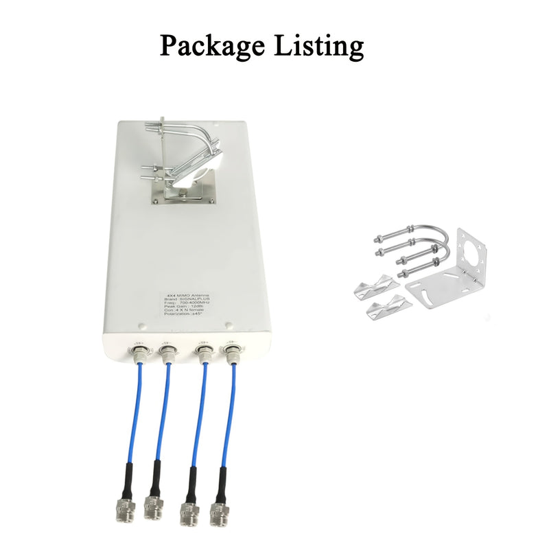 Antena de rango largo al aire libre 5G/4G/LTE 4x4 MIMO, 698-4000MHz - Ganancia de 5DBi, alta calidad, señal potente para routers y puntos de acceso, antena 5G, antena portátil, diseño compacto, construcción duradera.