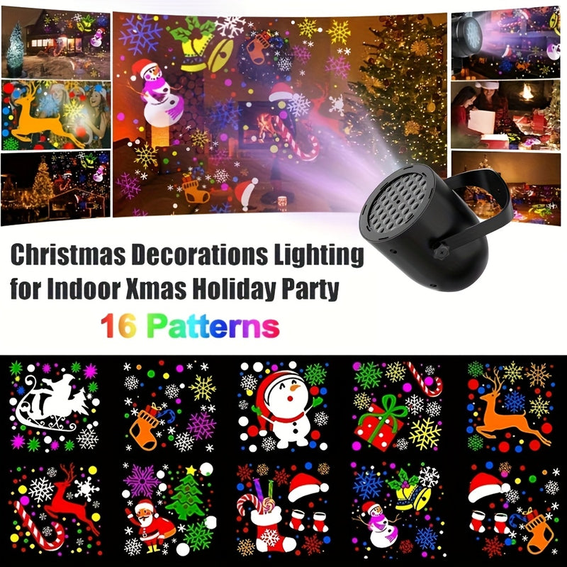 Lámpara de mesa de Navidad 2025, última moda, patrón rotativo, luz, decoración de hogar, proyector, adecuado para sala de estar, techo de habitación, fiesta, Año Nuevo, Navidad.