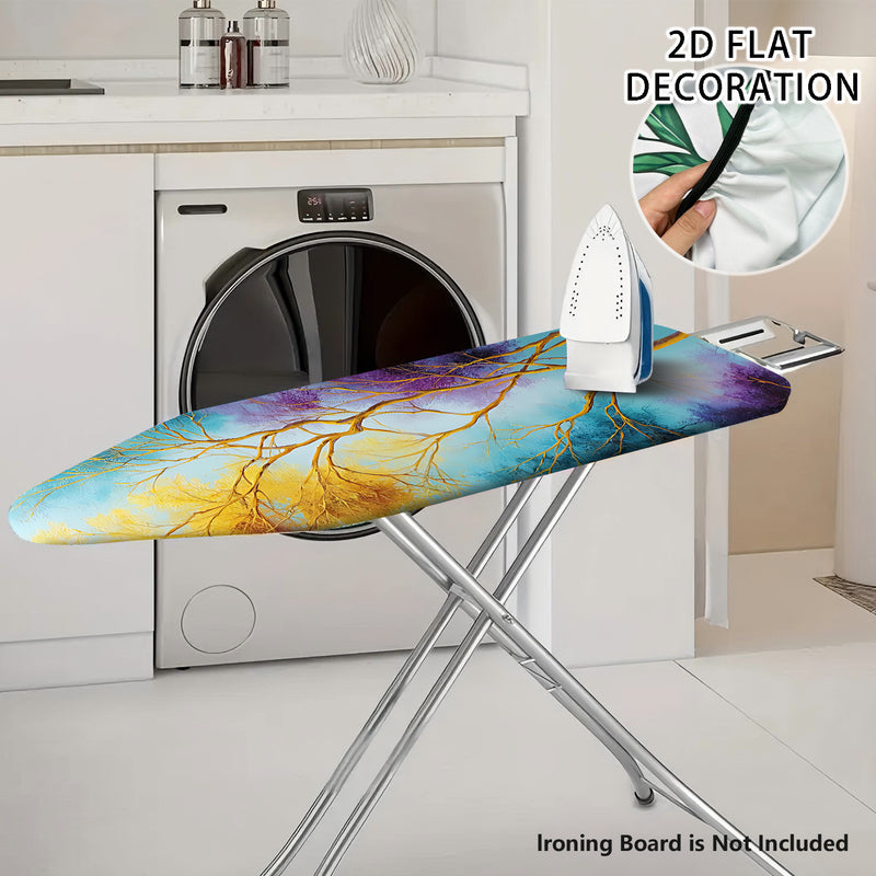 2D Plano, 2Dflat Diseño Cubierta de Tablero de Planchar, Cubierta de Polvo de Tablero de Planchar Lavable, Fácil de Instalar, Se Ajusta a la Mayoría de Tamaños Estándar de Tablero de Planchar, Accesorios de Planchar, Decoración del Hogar de Verano y Otoñ