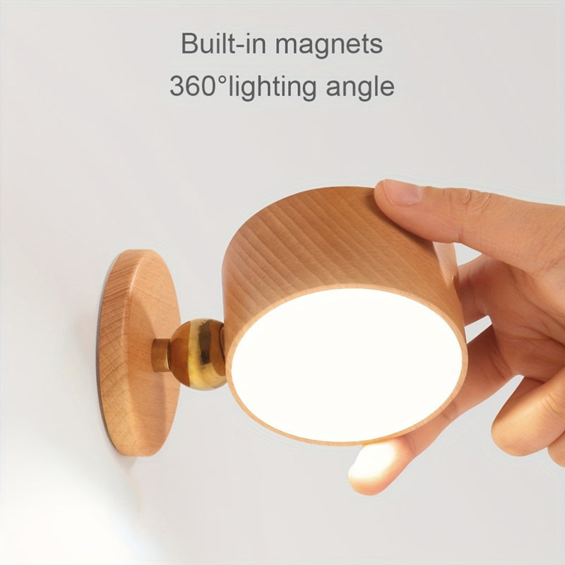 Lámpara LED de pared para lectura, rotación 360°, 1 unidad, ideal para dormitorio