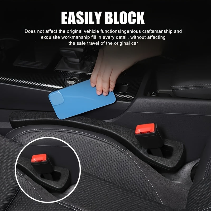Organizador para huecos de asiento de coche (1 par), relleno para huecos, suministros antipérdida, ideal para guardar objetos pequeños, práctico y práctico, con caja de almacenamiento a prueba de fugas y ranura anticaídas, apto para teléfonos móviles y l