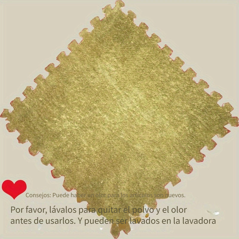 10 Piezas, Alfombra De Rompecabezas De Espuma, Alfombra De Piso De Rompecabezas De Espuma, Baldosas De Rompecabezas Esponjosas Entrelazadas, Alfombras Suaves Para Escalar, Alfombras De Felpa Entrelazadas Para Decoración De Sala De Juegos En El Hogar, Acc