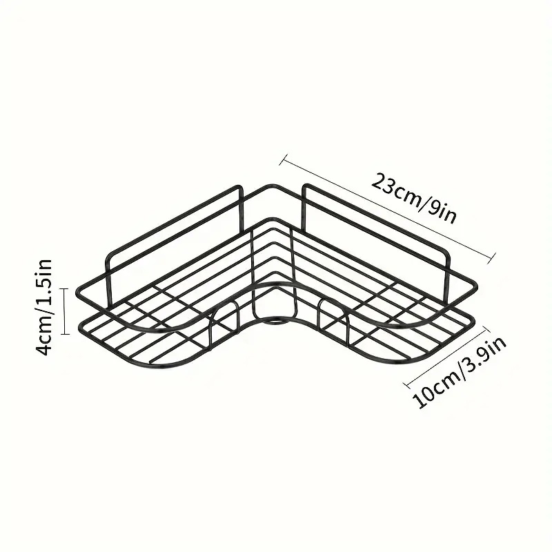 Estantería para Baño sin Taladro - Organizador de Esquina Resistente al Óxido, Ahorrador de Espacio para Ducha o Cocina/Lavandería - Fácil Instalación, Diseño Minimalista y Construcción Robusta, Ideal para Espacios Pequeños
