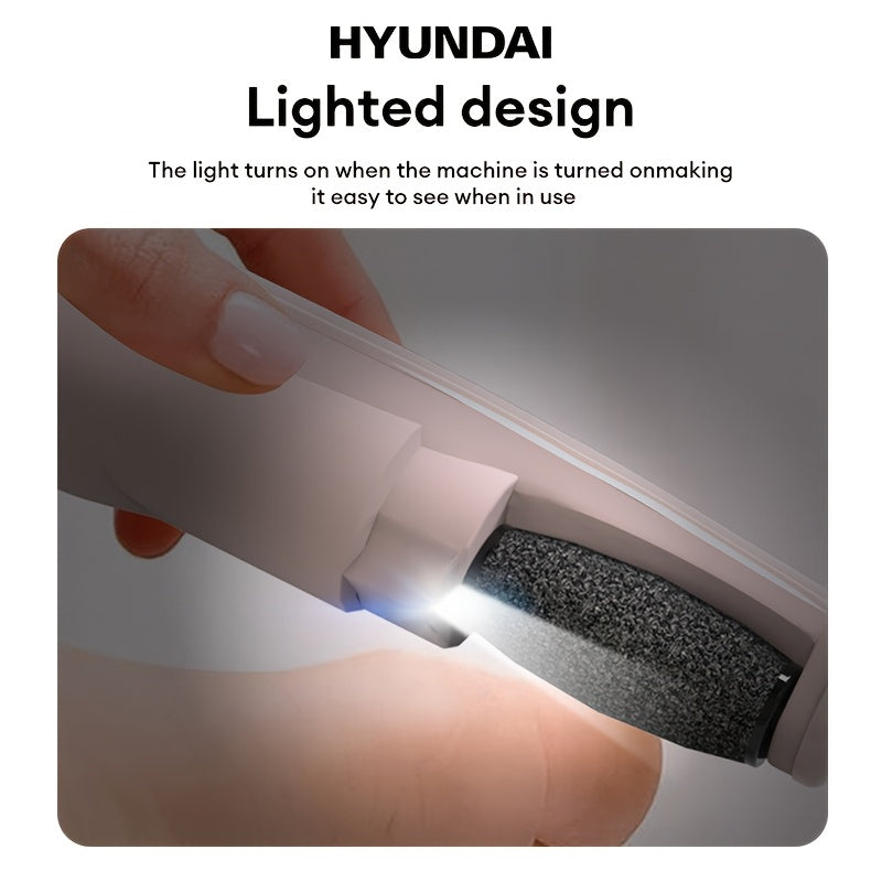 Limpiador de Cutículas Eléctrico para HYUNDAI BZ-X2L - Herramienta USB con Limpieza de Un Toque, Rosa Pastel - Para Pedicura en Casa, Manicura/Pedicura Profesional y Uso Personal - Construcción Duradera en Plástico, Diseño Ergonómico, Operación Suave, Eq