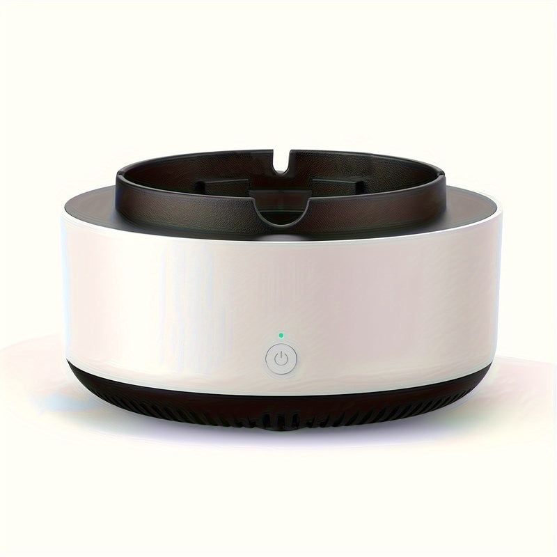 Portacigarrillos Inteligente Purificador de Aire - Elimina Instantáneamente el Humo y Olores, Funciona con Baterías (2 AA No Incluidas), Diseño Redondo Moderno con Efecto Luz Azul, Plástico Duradero para Hogar, Oficina o Bar - Regalo Ideal para Cumpleaño
