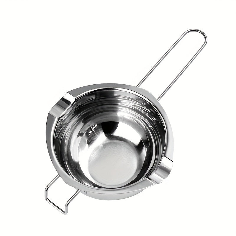 1 Olla De Acero Inoxidable Para Derretir Chocolate, Tazón Para Derretir Mantequilla Y Queso, Mango Resistente Al Calor De Doble Boquilla, Olla Doble De Acero Inoxidable Para Derretir Chocolate, Dulces Y Velas, Calentada Con Agua Y Horneada Con Olla De Ce