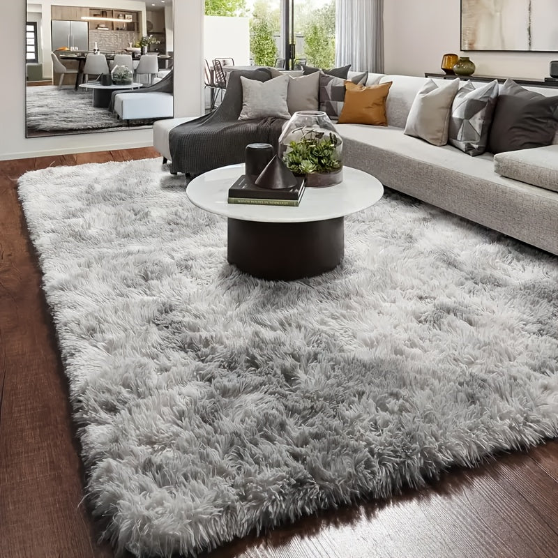 Alfombra de Área Suave y Esponjosa con Estampado Tie-Dye - Antideslizante, Absorbente, 100% Poliéster, Alfombra de Lujo Moderno para Dormitorio y Sala de Estar, Solo Lavado a Mano, Decoración Elegante para el Hogar, Tapetes para la Sala