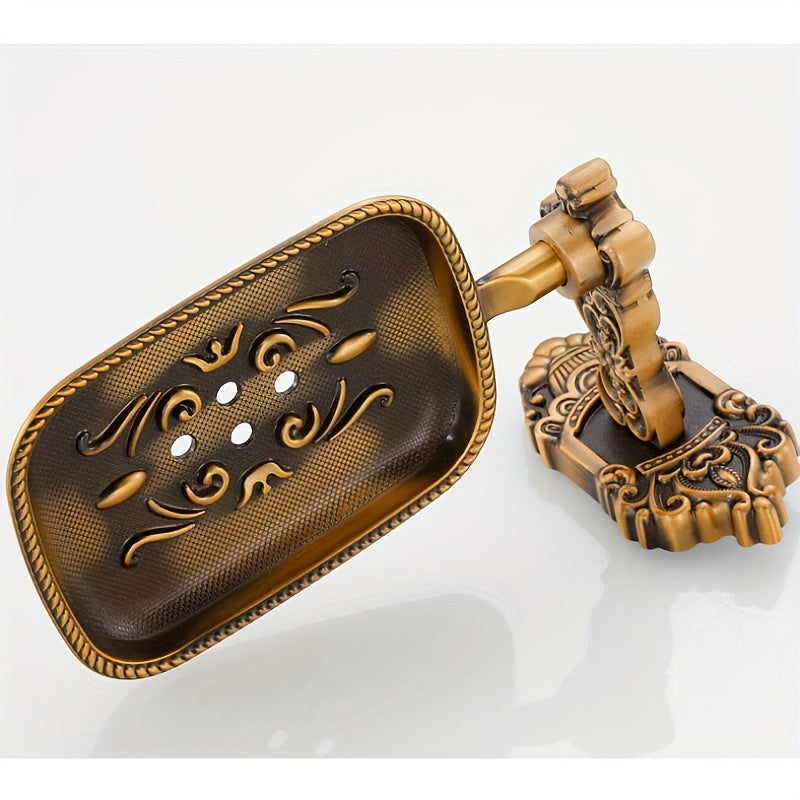 Jabonera Ovalada de Estilo Vintage con Desagüe - Accesorio de Baño al Estilo Europeo, Perfecto para la Ducha y el Lavabo