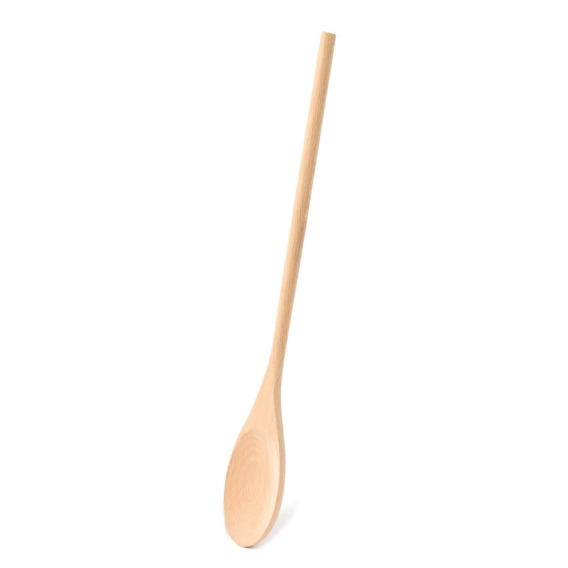 Cuchara de madera de mango largo para cocinar y mezclar ovalada, cuchara de madera larga para probar, cuchara de cocinar grande.