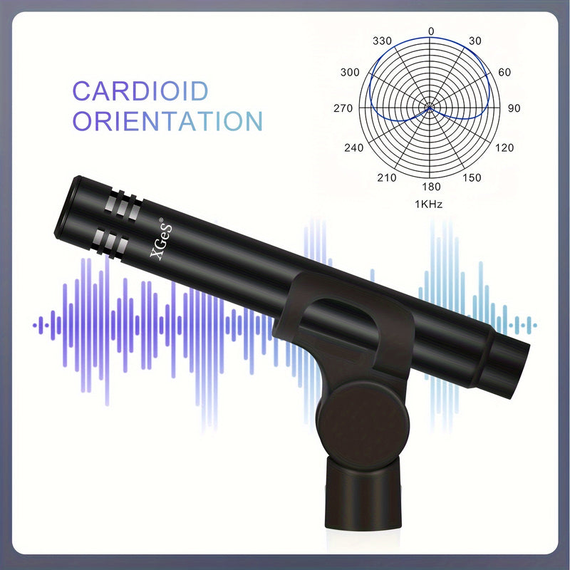 Micrófono de condensador de diafragma pequeño C06 Ultra Heart Finger - Grabación de alta definición para instrumentos acústicos - Audio nítido, listo para el escenario, musicalidad mejorada para batería, violín, piano
