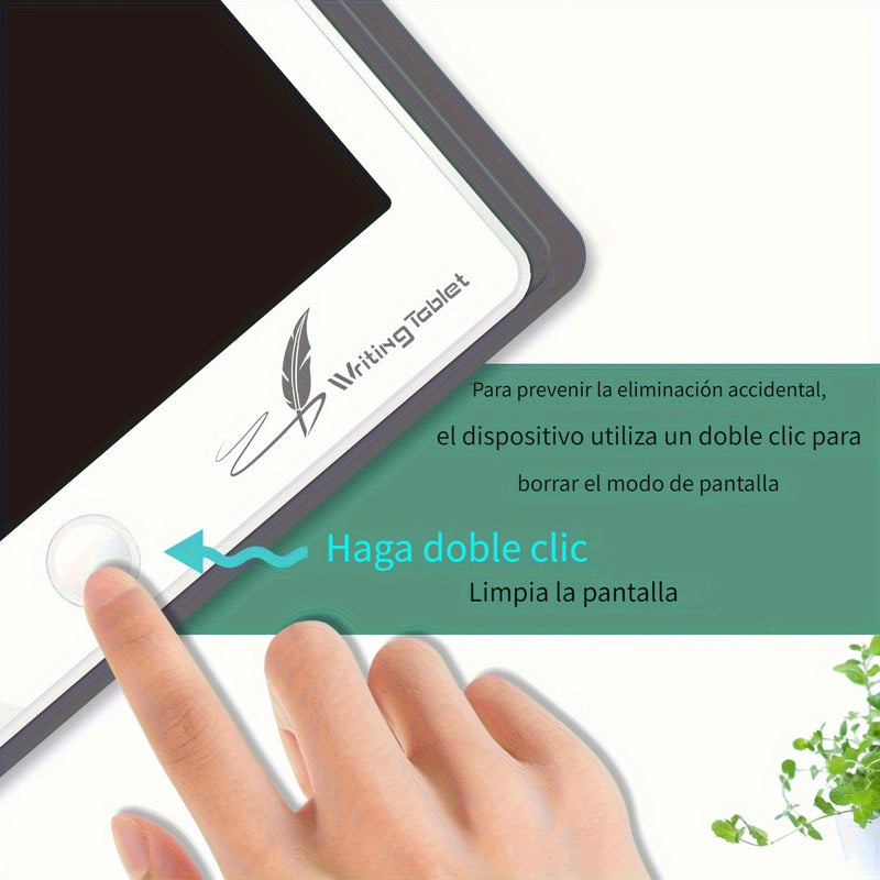 Tableta electrónica portátil de 7.35 pulgadas con lápiz capacitivo, diseño plegable y funda protectora PU, herramienta perfecta para la comunidad sorda y mudada, regalo ideal para cumpleaños, Pascua o Acción de Gracias