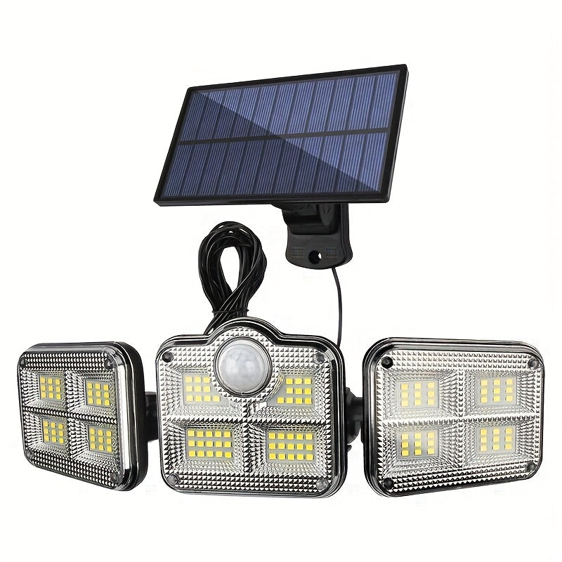 Iluminación solar IP54 - Negro, luces LED multiusos con control remoto para hogar, jardín, garaje y almacén, batería de litio, montaje semienterrado, material de polipropileno, iluminación de jardín | Luces LED con control remoto | Diseño plegable