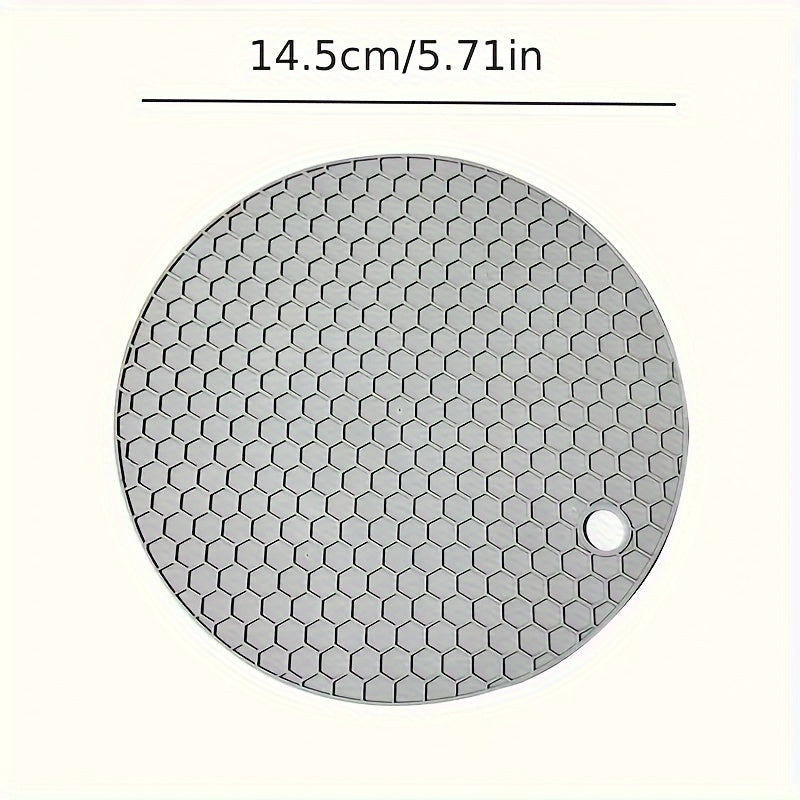 1pc Mantel Individual de Silicona - Redondo, Resistente al Calor y Antideslizante para Ollas, Bandejas de Horneado y Boles - Accesorio de Cocina Duradero