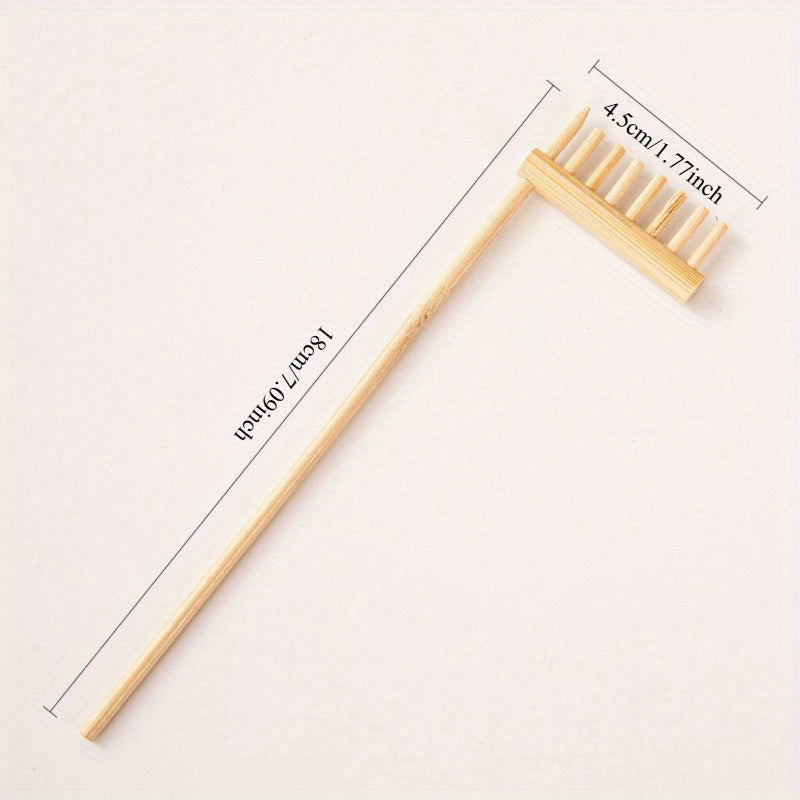 6 piezas de Mini Zen Rakes de arena de bambú, juego de jardín de rocas de escritorio, herramientas de arena japonesas para la relajación y la mindfulness, perfectas para el hogar y el decorado de la oficina.